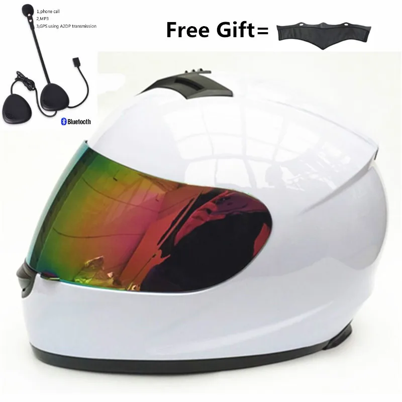 BT color lens Мотоциклетный Bluetooth умный шлем мотоциклетный интегральный/анфас встроенный переговорное устройство Поддержка apple и Android - Цвет: BT color lens