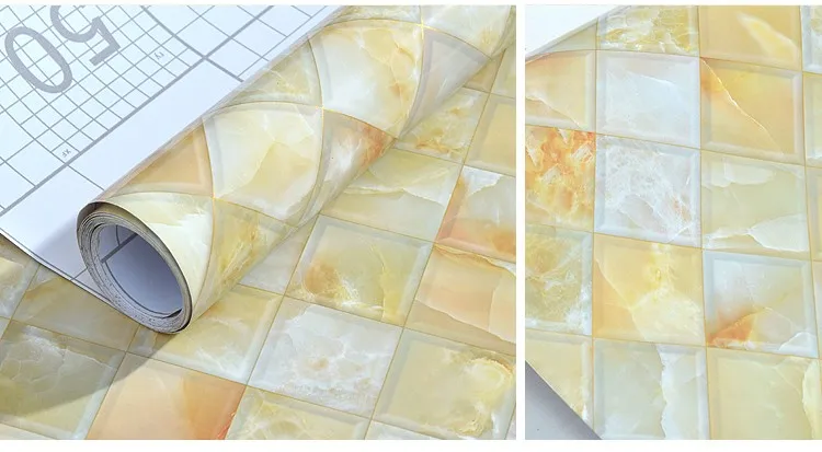2 м мраморные наклейки водонепроницаемые ПВХ самоклеющиеся обои для кухонного