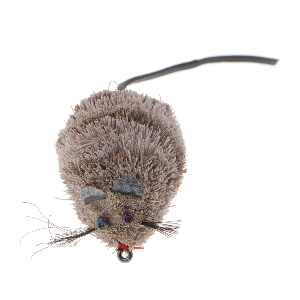 Мягкие приманки для мыши с 3D глазами рыболовные крючком ловли окуня приманка в