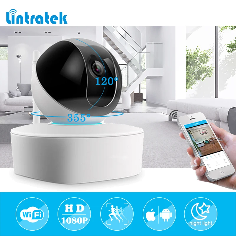 Lintratek HD 1080 P беспроводной безопасности IP камера WIFI видеонаблюдения сети