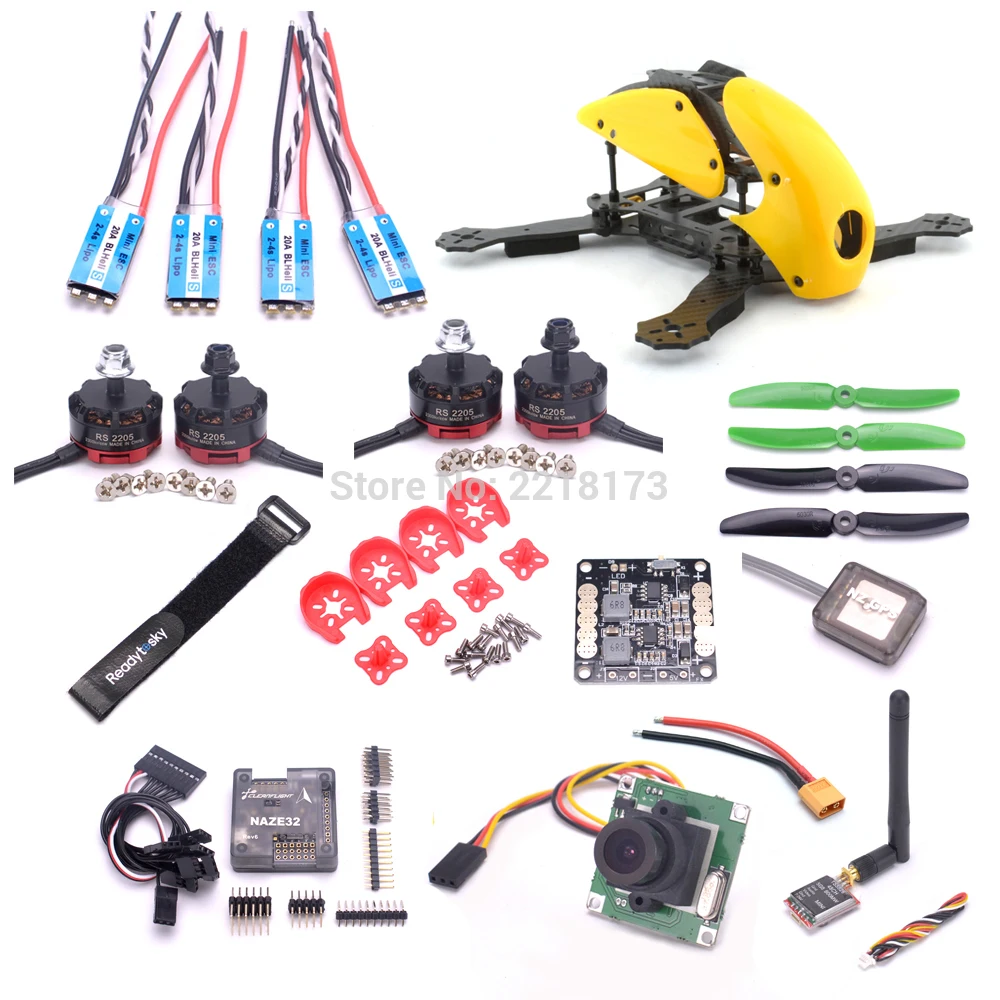Квадрокоптер Robocat 270 мм F3 Acro/Deluxe/Naze32 Rev6 6DOF/10DOF Контроллер полета RS2205 2300kv 20A BLHeli-S ESC