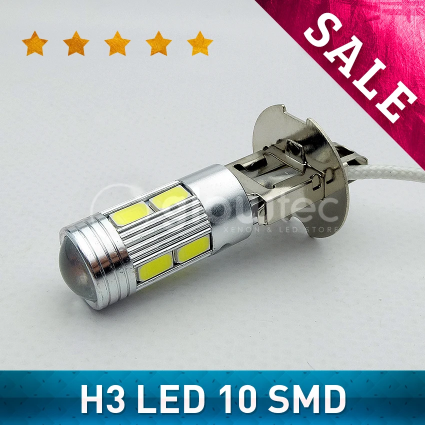 

Распродажа 1 шт. H3 10 SMD 10SMD яркий автомобильный противотуманный светильник лампа DC12V GLOWTEC