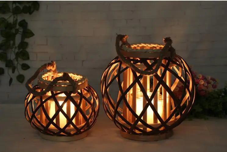 2017 натуральный Плетеный Рождественский фонарь подвеска домашнее украшение