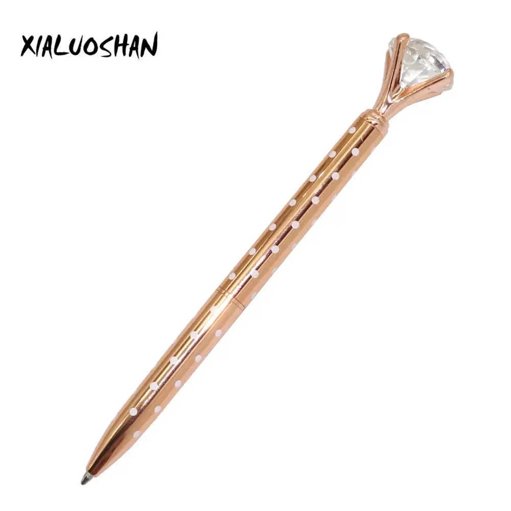 Rose gold На бренд розовый Золотой Декор Шариковая ручка 6 видов цветов Kawaii новые письменные принадлежности Канцтовары, шариковая ручка-1 шт - Цвет: Rose gold