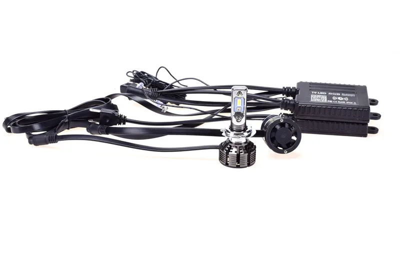 Горячая Распродажа RGB Bluetooth Автомобильный светодиодный светильник налобный H4 H7 H8