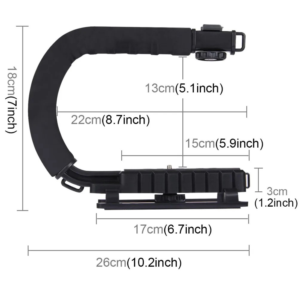 C образный стабилизатор для камеры Gimbal steadicam stick Ручной Стабилизатор камер Gopro Canon