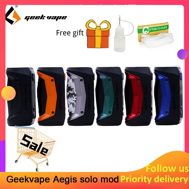 GeekVape Aegis соло mod 100 Вт Vape мод 18650 батарея для Тэнгу RDA электронной сигареты Fit 510 электронная сигарета коробка mod