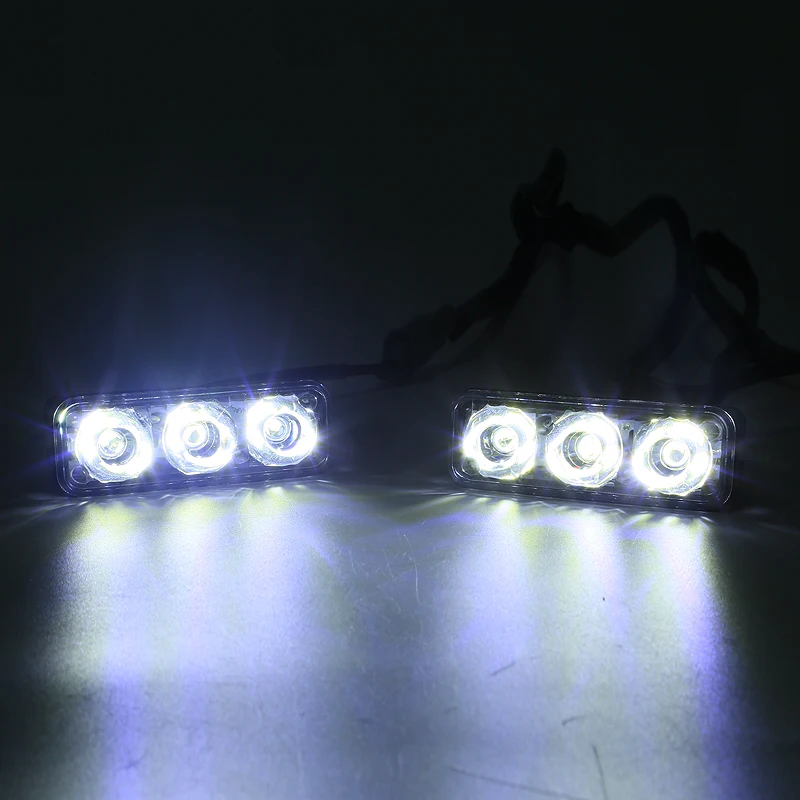 Высокая мощность автомобиля DRL led 3Led 9 Вт автомобильный светильник водонепроницаемый Дневной светильник DC12V дневной ходовой светильник авто лампа светильник ing белая полоса