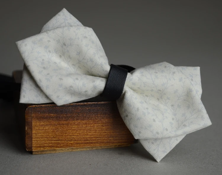 Белый цветочный бриллиантовый бабочка для мужчин белый галстук-бабочка