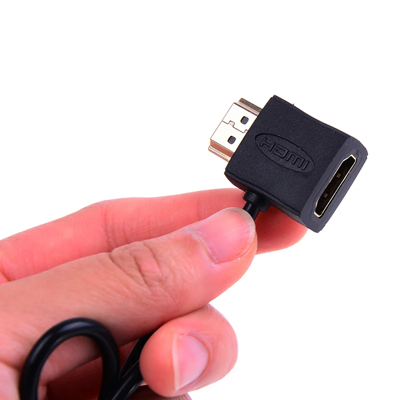 Черный HDMI совместимый штекер гнездо адаптер конвертер разъем с 50 см USB 2 0 кабель