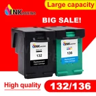 Картридж INKARENA 132, 136 XL, Заправляемый для принтера HP 132, 136, Officejet 6213, 5443, D4163, Photosmart 2573, C3183, 1513, PCS1513