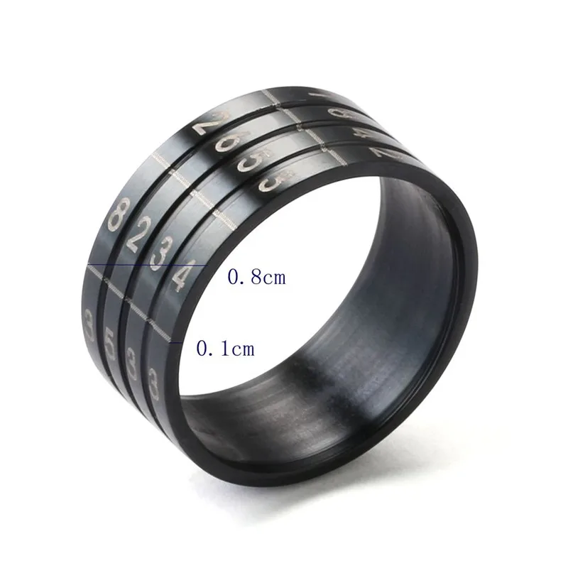 Мужское Винтажное кольцо Nuncad черное из нержавеющей стали с четырехслойным