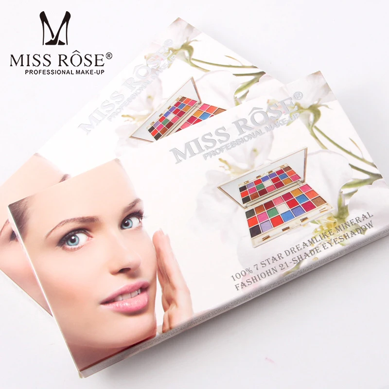 MISS ROSE 21 цвет мерцающие матовые тени для век палитра водостойкие телесные