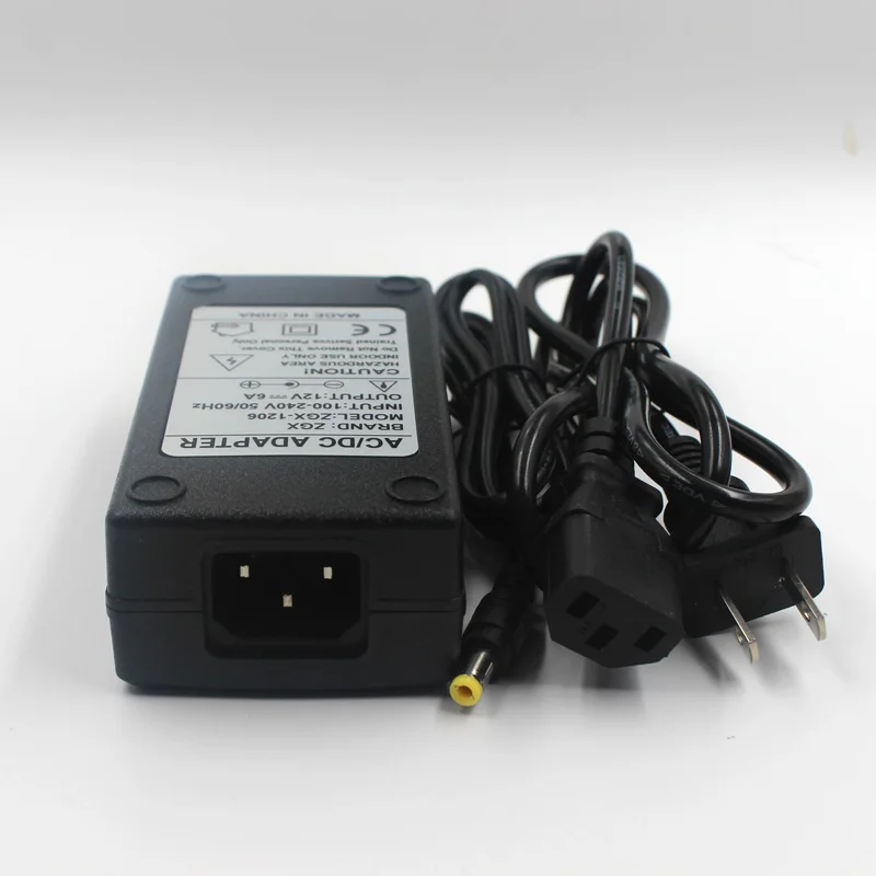 Блок питания на 12 В постоянного тока 6 А переключатель источник для светильник