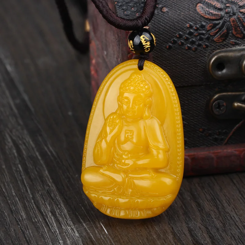 Ювелирные изделия ожерелья желтый кулон Amitabha grandдочка свинья собака патрон