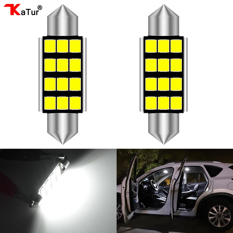 Лампа C5W 36 мм 1 41 дюйма светодиодсветодиодный чисто белая без ошибок CANbus 2835 SMD