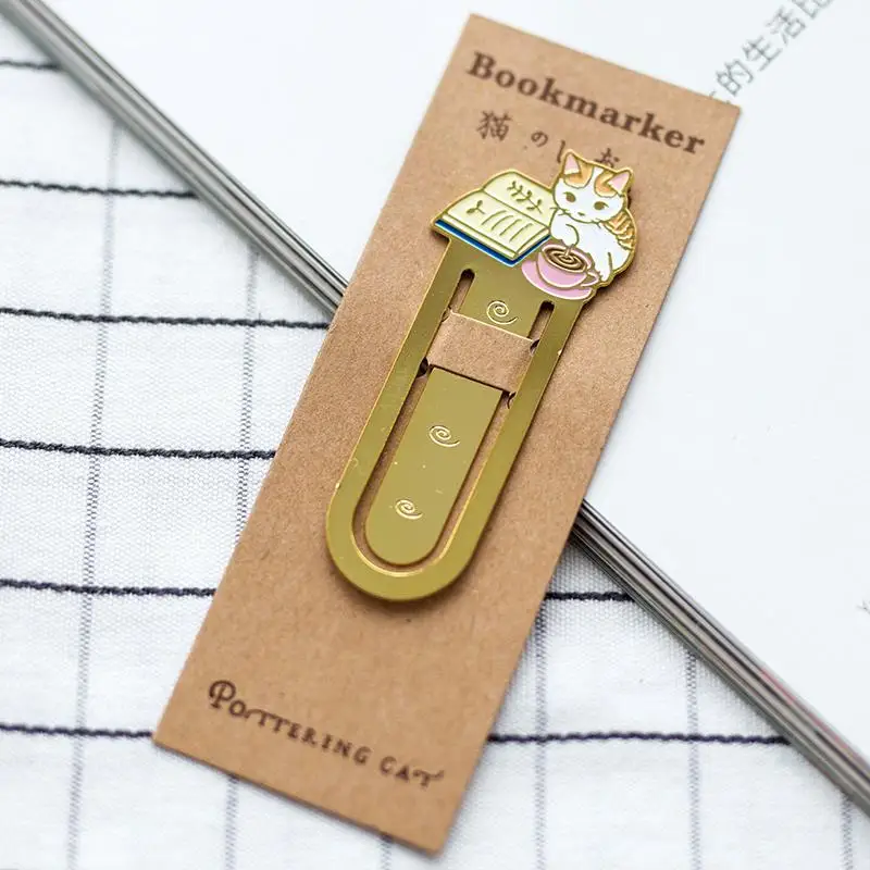 Kawaii школьные принадлежности Забавный Bookmarks для книг милые скрепки музыка металлический книжный маркер Закладка дешевые-школа-канцелярские принадлежности - Цвет: A