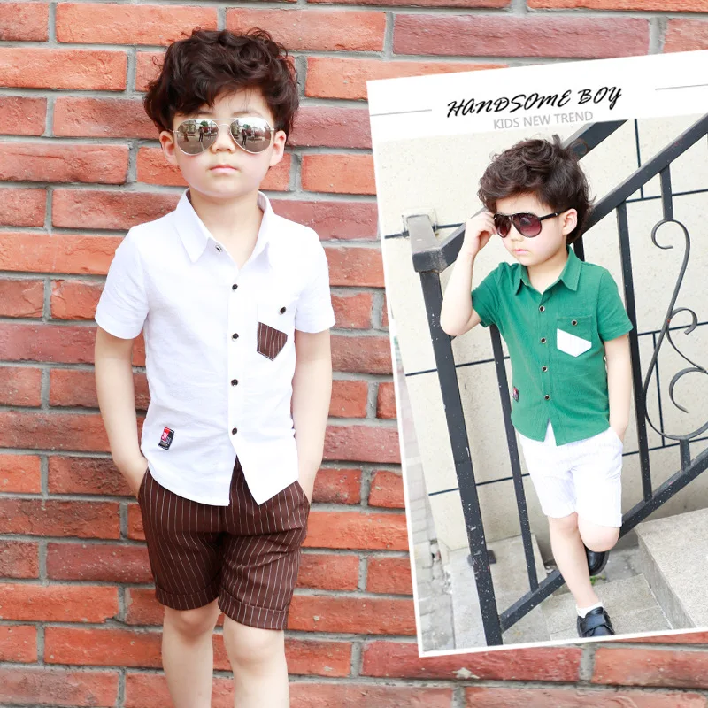 Комплект детской одежды из 2 предметов Повседневная Блузка с коротким рукавом и