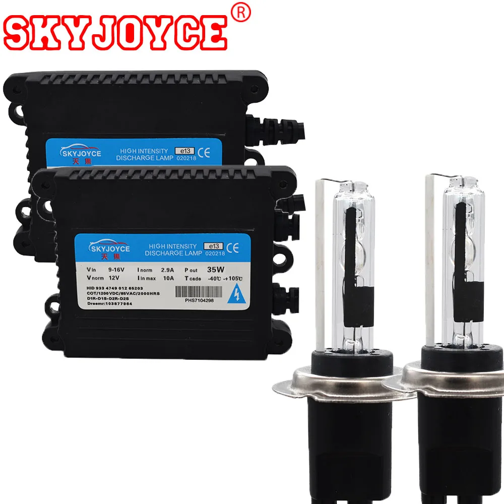 SKYJOYCE AC 35 Вт H7CR hid комплект ламп H7RC 5000K 8000K 6000K 4300K металлический H7R H7C короткая трубка