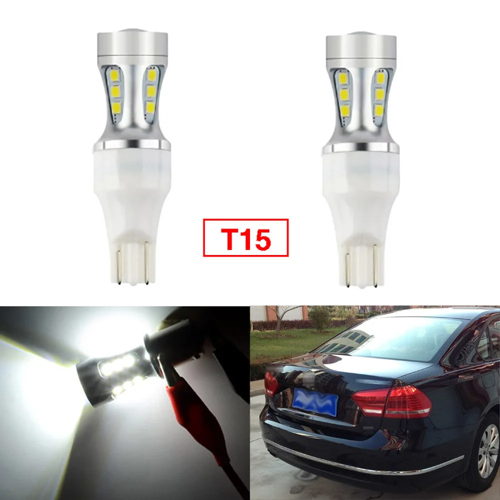 2 шт. светодиодные лампы заднего хода T15 для Volkswagen Passat 2009 13|Сигнальная лампа| |