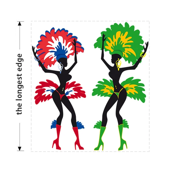 Бразильская танцевальная девушка съемная Фантастическая Наклейка на стену
