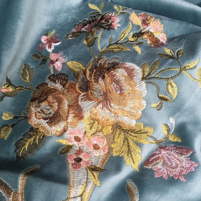 Зеленые роскошные виллы высококачественные бархатные шторы с вышивкой для