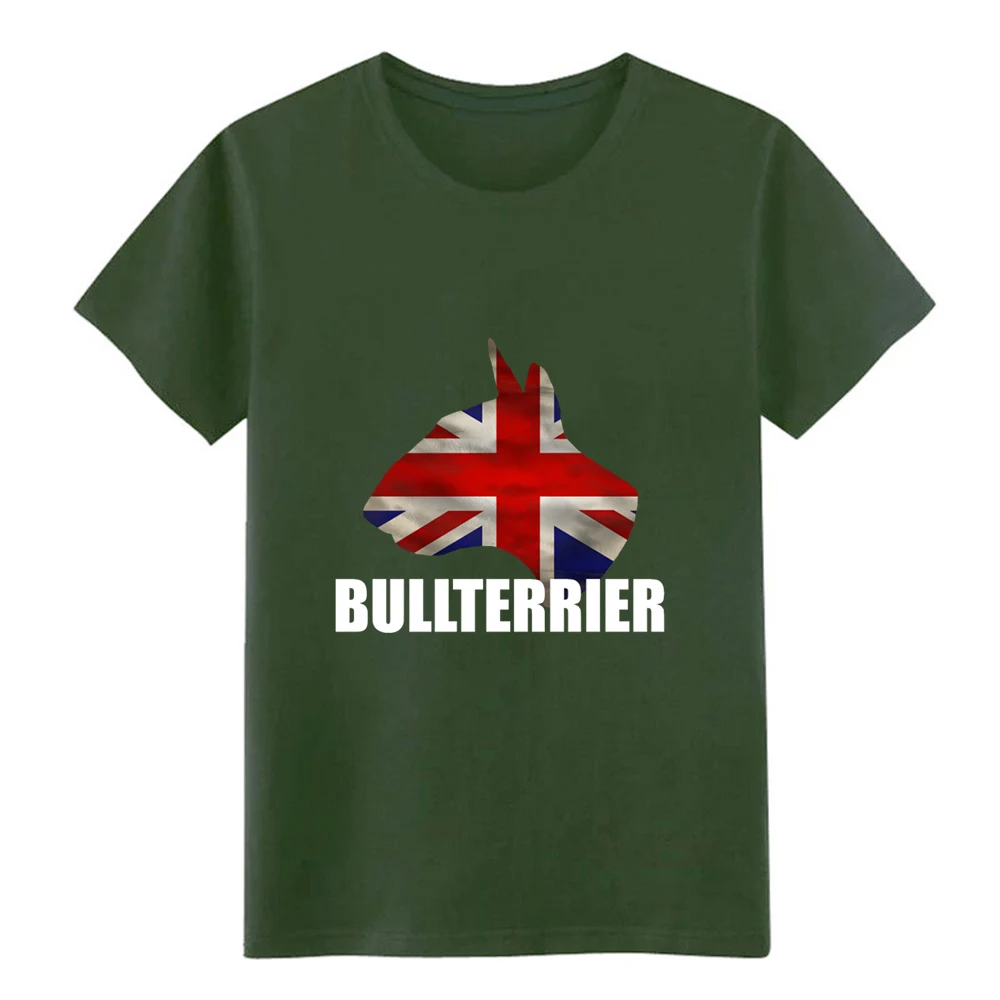 BULLTERRIER логотип флаг GB белая футболка с буквенным принтом собаки Дизайнерская