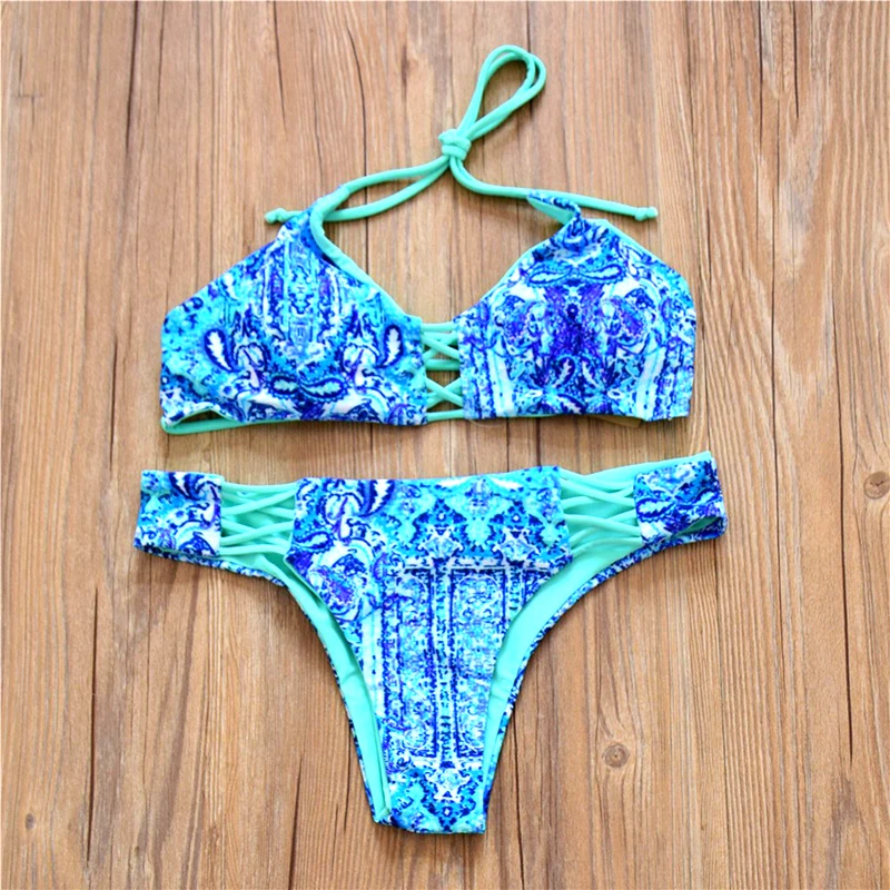 Лето 2016 Женщины Бикини Костюм Купание Вне Спортивная Пляжная Бесплатная