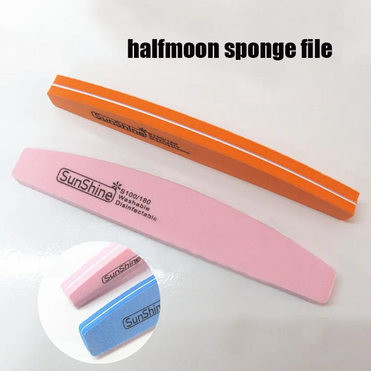 Губка для ногтей halfmoon маникюрные наборы салонов доски 10 шт./лот 100/180 Грит | Красота