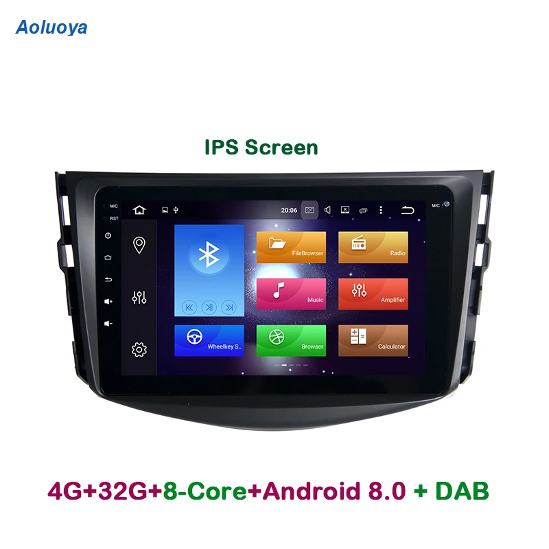 Aoluoya IPS 4G RAM 32G ROM Восьмиядерный Android 8 0 автомобильный dvd плеер для Toyota RAV4 RAV 4 2007 2008 2009