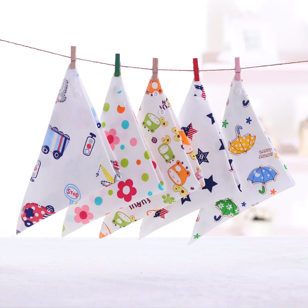 0-3 years old Baby Bib 100% Organic Cotton Double Waterproof Sides Design Absorbent Bandana Drool Animal Various Styles Cute | Детская