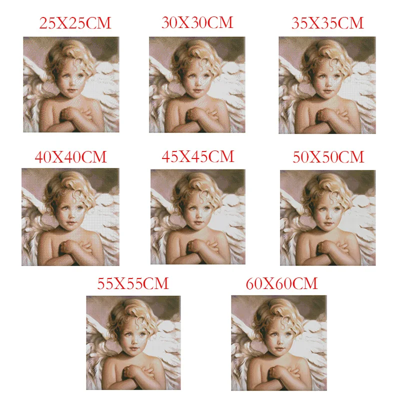 3D Ангел ромба Алмазная мозаика ручной работы Вышивка с кристаллами Набор