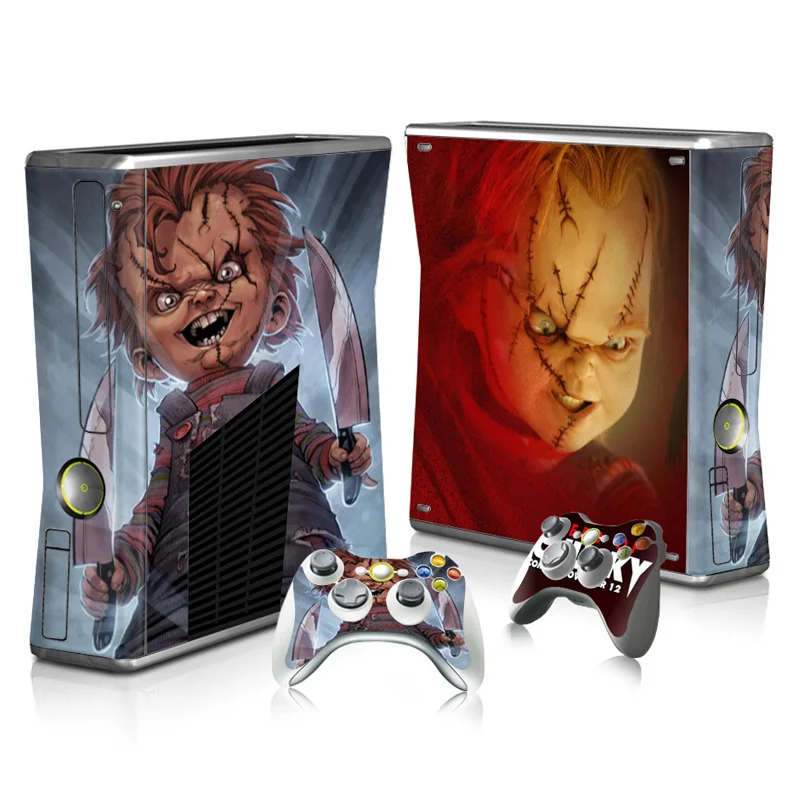 Skin Sticker Decals For Xbox 360 Slim Console and Controller Skins Stickers for Xbox360 Vinyl - Film Child's Play | Электроника