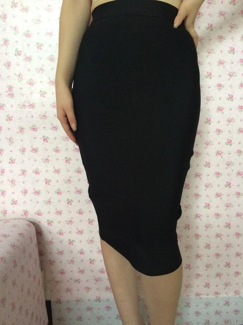 Бандажные Юбки До Колена красные/черные/желтые/белые HL0685 | Женская одежда