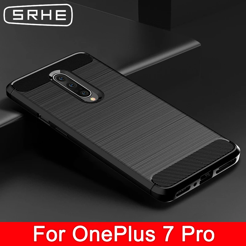 : SRHE для OnePlus 7 Pro чехол мягкий TPU бампер из углеродного волокна OnePlus7 One Plus Чехол |