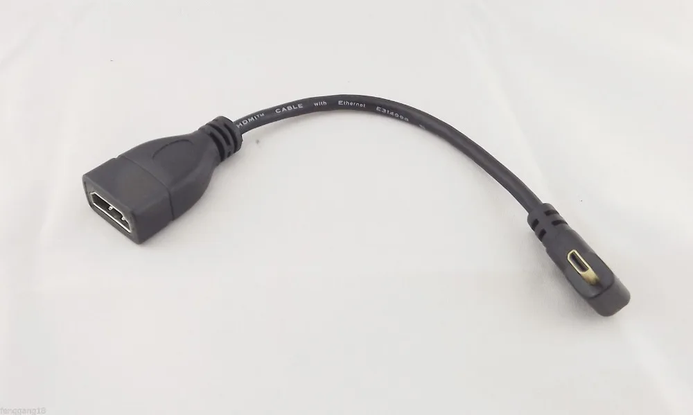 

10 шт. прямоугольный переходник Micro HDMI штекер-HDMI гнездо 1080P кабель 15 см