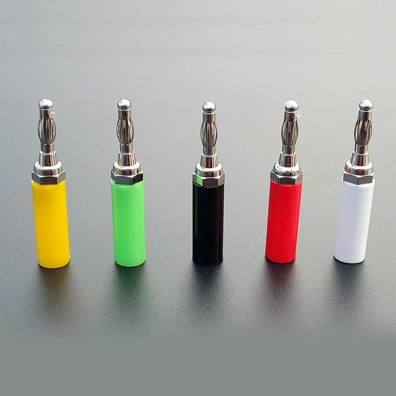 12 шт./лот Банан Мужской обжим Коннектора Banana Plug Jack адаптер Ternimals R Разъем