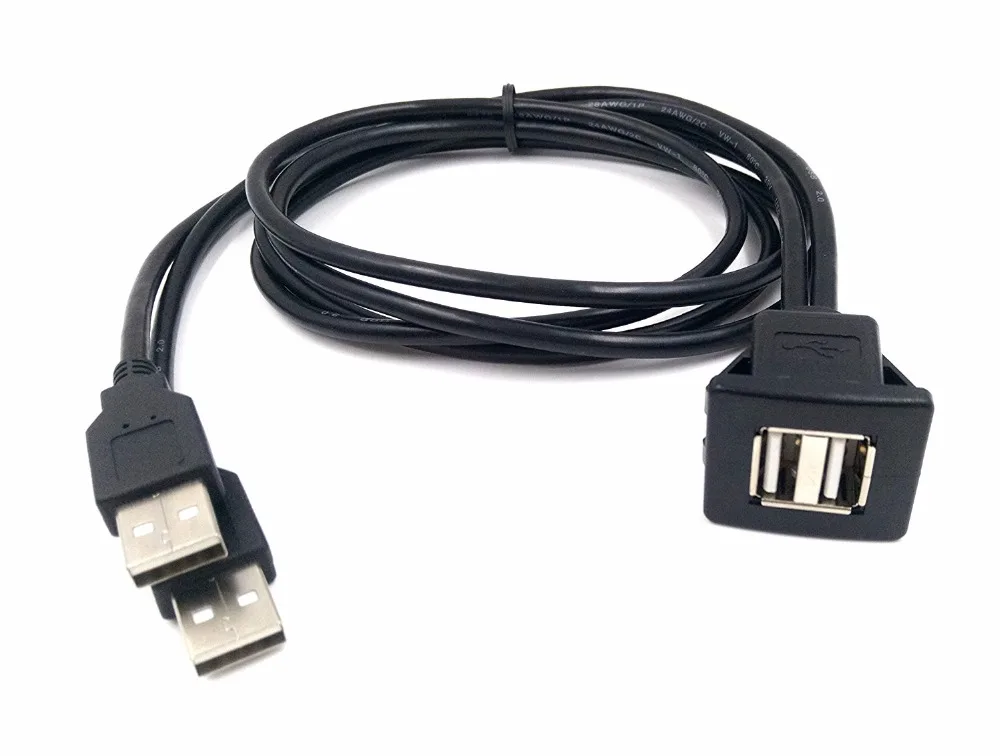 Удлинительный Кабель USB 2 0 с двумя портами квадратная панель удлинителем для