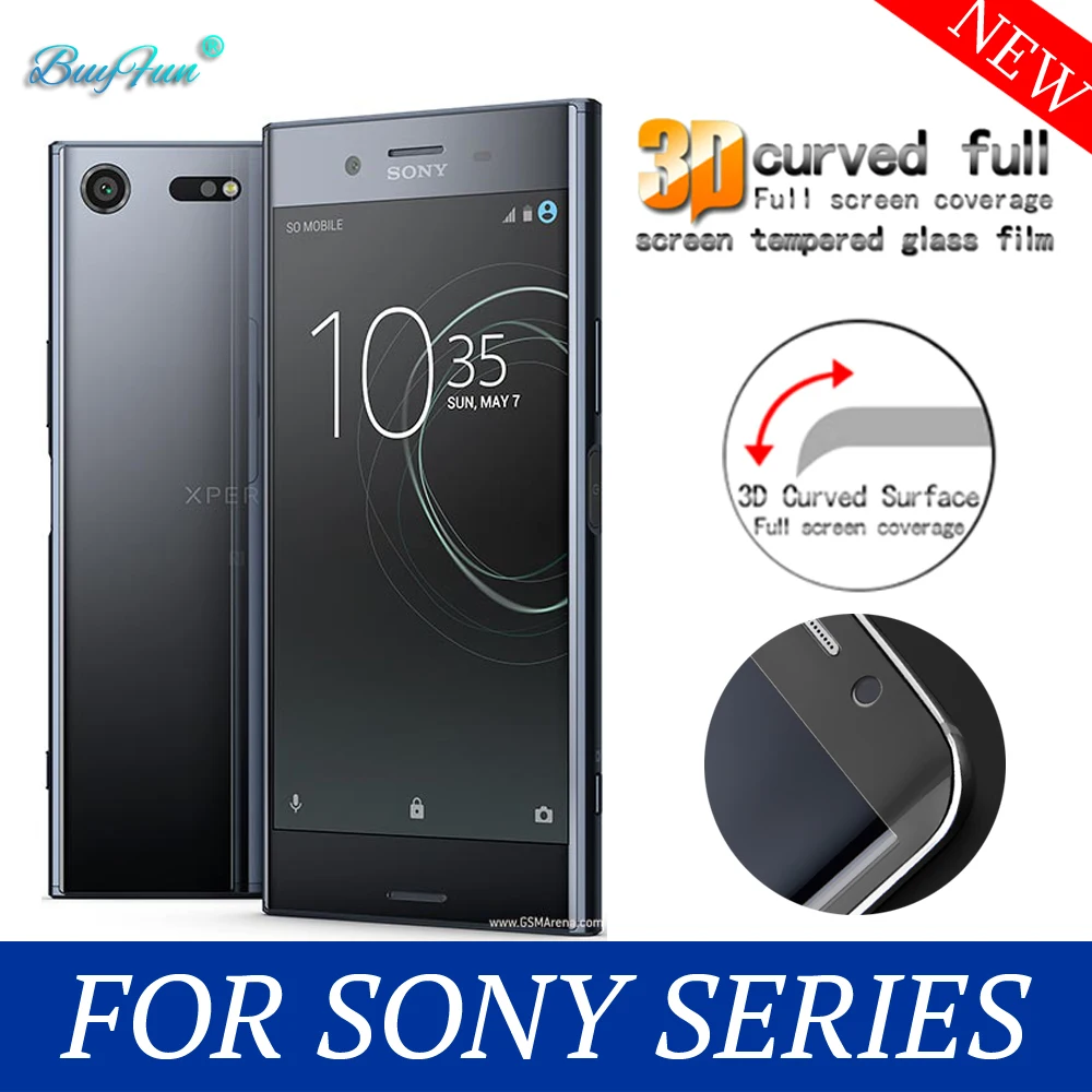 Закаленное стекло с полным покрытием для Sony Xperia XZ Premium E5563 3D пленка из закаленного