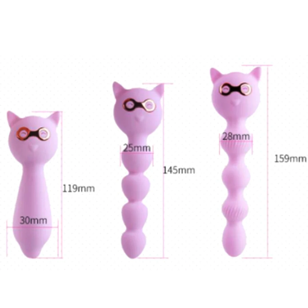 Длинные анальные шарики 10 режимов Вибратор Анальная пробка массажер простаты