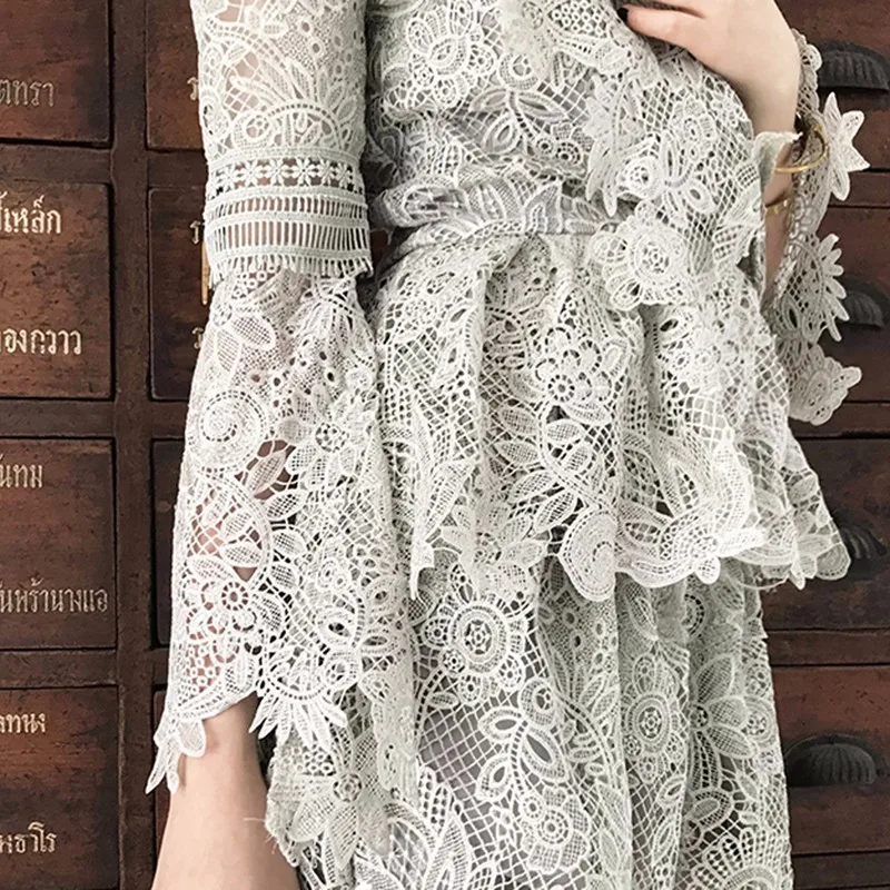 TWOTWINSTYLE кружевная блузка рубашка женская с расклешенными рукавами сексуальный v