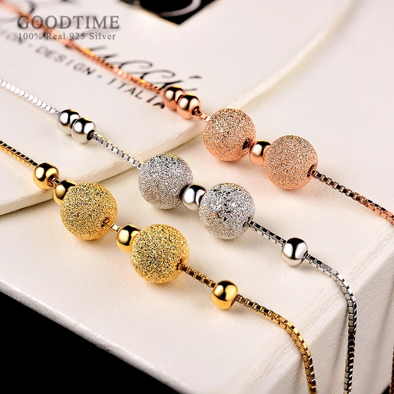 Женский ножной браслет на ногу из серебра 925 пробы с матовым золотым и Белым