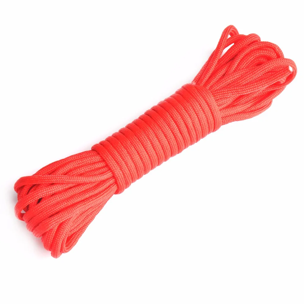 6 цветов 25/50/100ft Paracord 550 парашютный шнур веревка Стандарта Mil Тип III 7 стенд страховочный трос Открытый Кемпинг Альпинизм