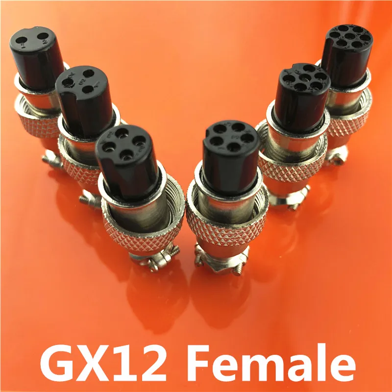 Фото 1 шт. женский GX12 2/3/4/5/6/7 контактный 12 мм проводной панельный соединитель