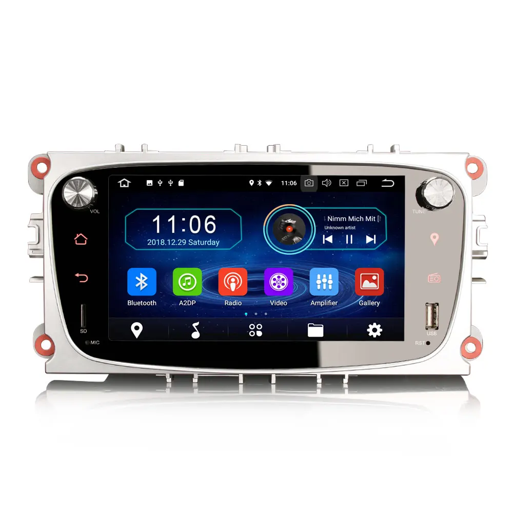 Erisin ES3909FS PX30 Android 8 1 Автомобильный мультимедийный плеер 7 &quotавтомобильный DVD gps для