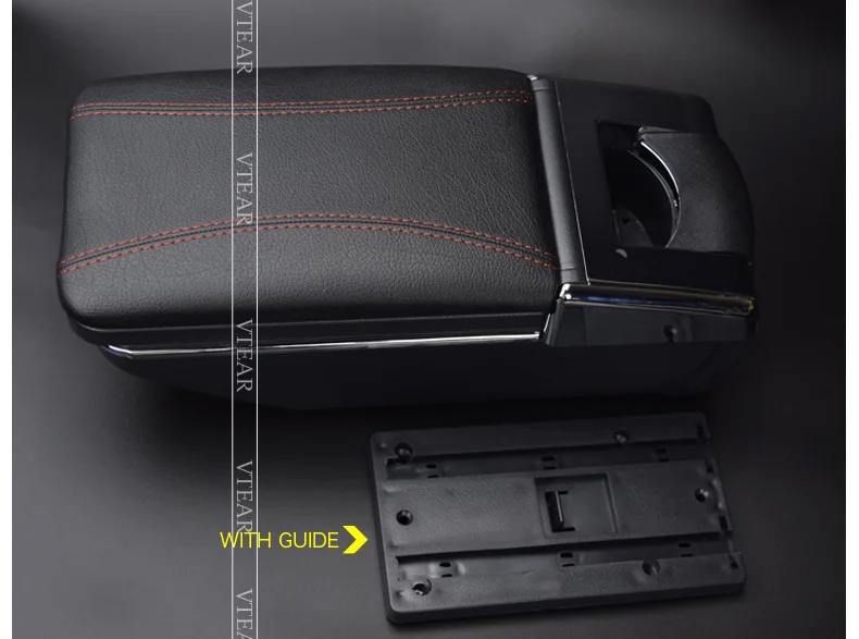 Vtear для Honda BRV аксессуары автомобильный подлокотник кожаный держатель для рук Слот для чашки usb интерфейс коробка для хранения автомобиля-Стайлинг центр консолей авто