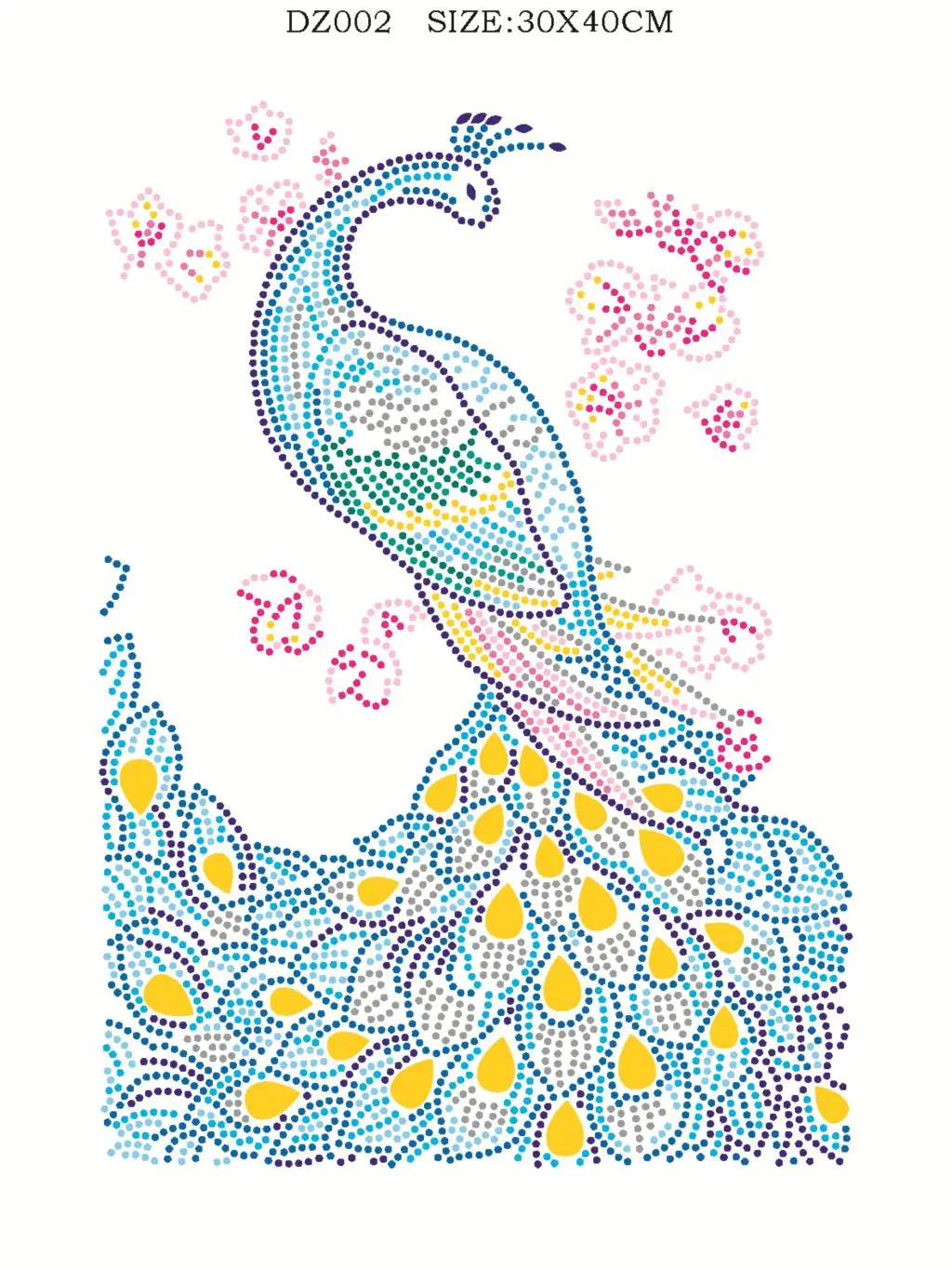 DIY Алмазная вышивка круг алмаз особой формы мультфильм картина синий павлин