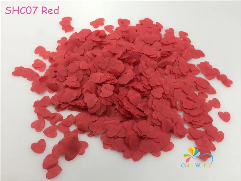 SHC07 Red 1,5 см 10 г(1000 шт) розовое золото смешанный в форме сердца бумажный воздушный шар "Конфетти" Стол Конфетти Свадебные принадлежности - Цвет: SHC07 Red