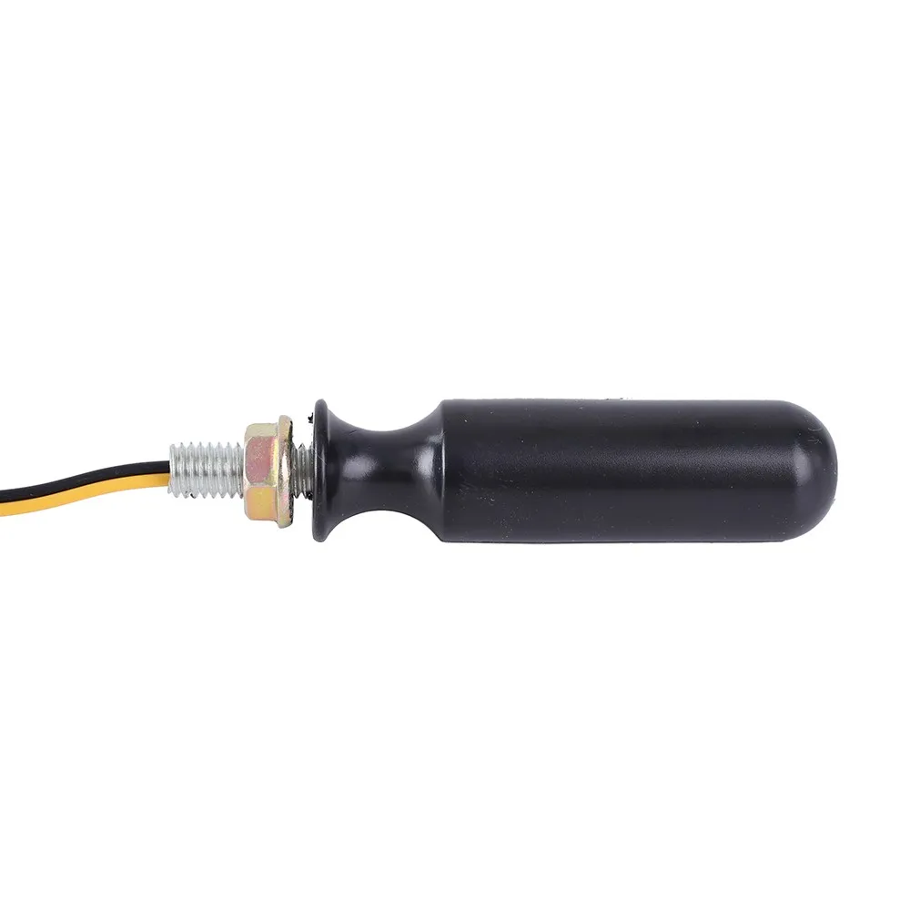 2 шт. 12V поворота для мотоцикла сигнальный светодиод желтый свет лошадь "бегущая вода" мигать цилиндрический Универсальный Аксессуары для мотоциклов