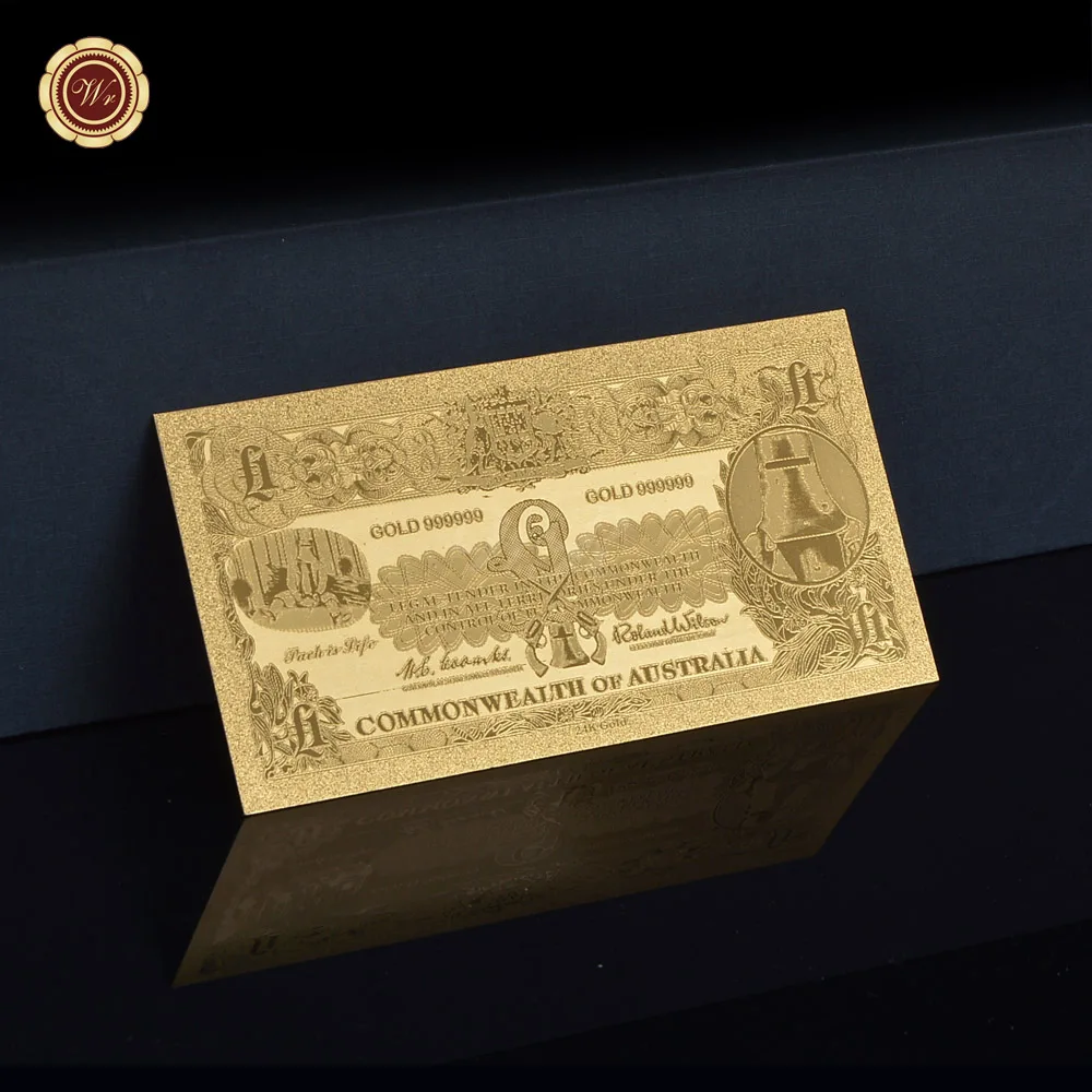 Позолоченные банкноты с гравировкой Изысканные в австралийском стиле Ned Kelly 1